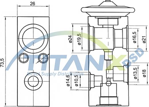 TITANX XV149001 - Розширювальний клапан, кондиціонер autocars.com.ua