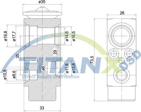 TITANX XV159001 - Розширювальний клапан, кондиціонер autocars.com.ua