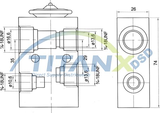 TITANX XV509005 - Розширювальний клапан, кондиціонер autocars.com.ua