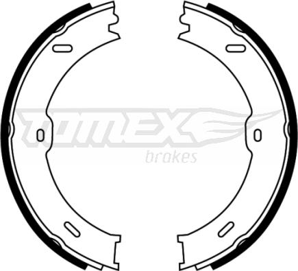 TOMEX brakes TX 22-13 - Комплект тормозных колодок, барабанные autodnr.net
