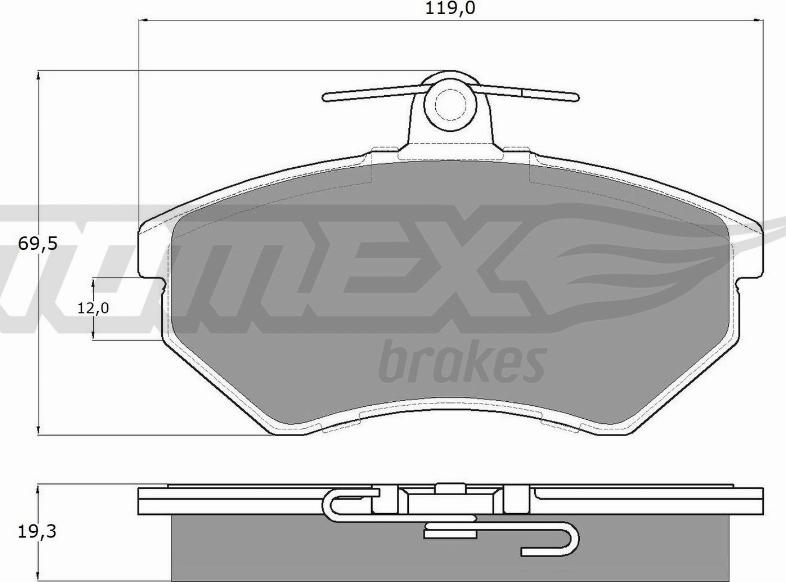 TOMEX brakes TX 10-11 - Гальмівні колодки, дискові гальма autocars.com.ua