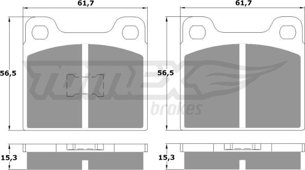 TOMEX brakes TX 10-16 - Гальмівні колодки, дискові гальма autocars.com.ua