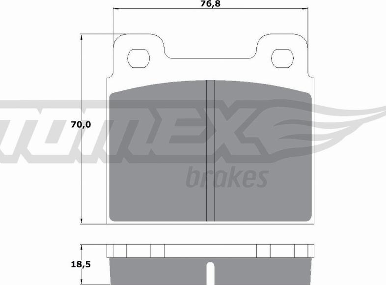 TOMEX brakes TX 10-181 - Гальмівні колодки, дискові гальма autocars.com.ua