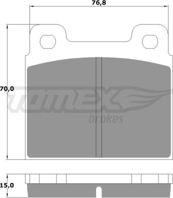 TOMEX brakes TX 10-18 - Гальмівні колодки, дискові гальма autocars.com.ua