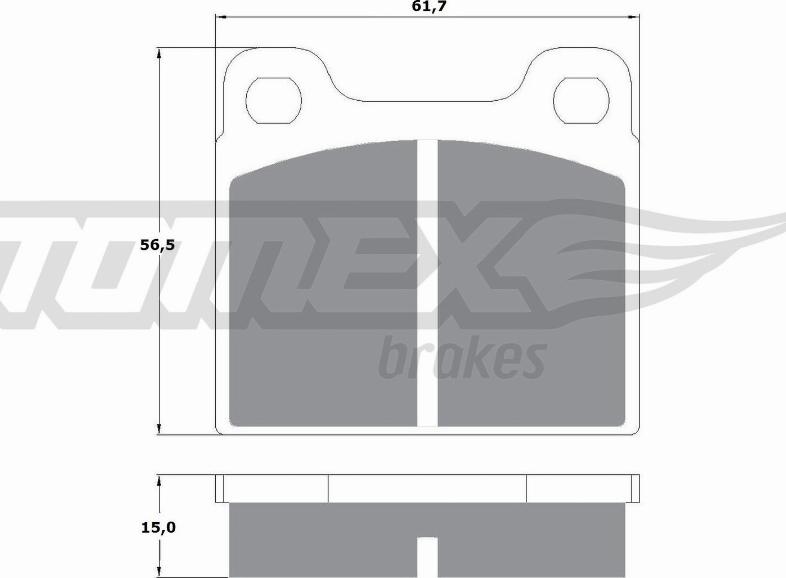 TOMEX brakes TX 10-19 - Тормозные колодки, дисковые, комплект autodnr.net