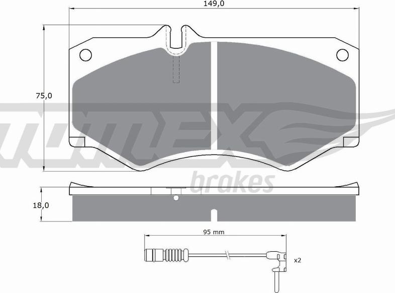 TOMEX brakes TX 10-201 - Гальмівні колодки, дискові гальма autocars.com.ua