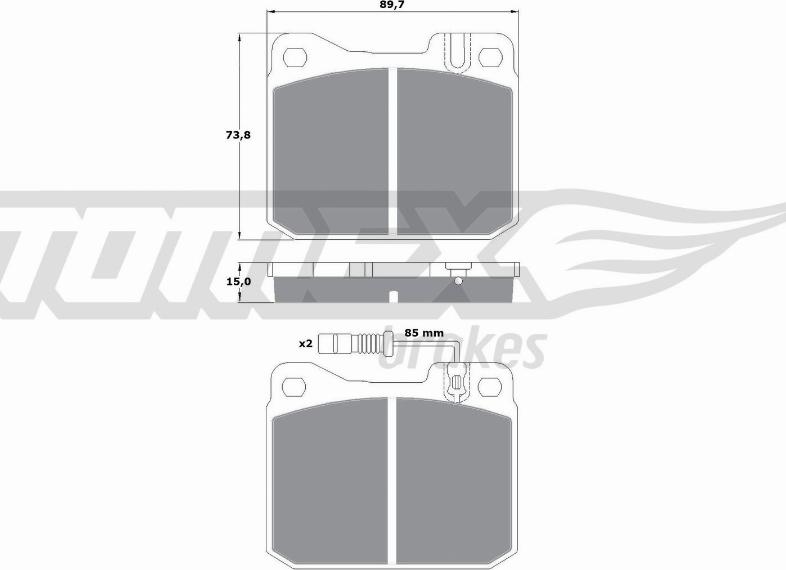 TOMEX brakes TX 10-221 - Гальмівні колодки, дискові гальма autocars.com.ua