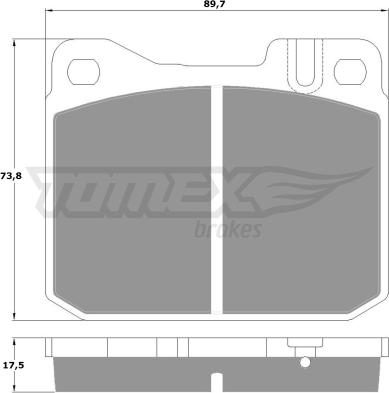 TOMEX brakes TX 10-222 - Тормозные колодки, дисковые, комплект autodnr.net