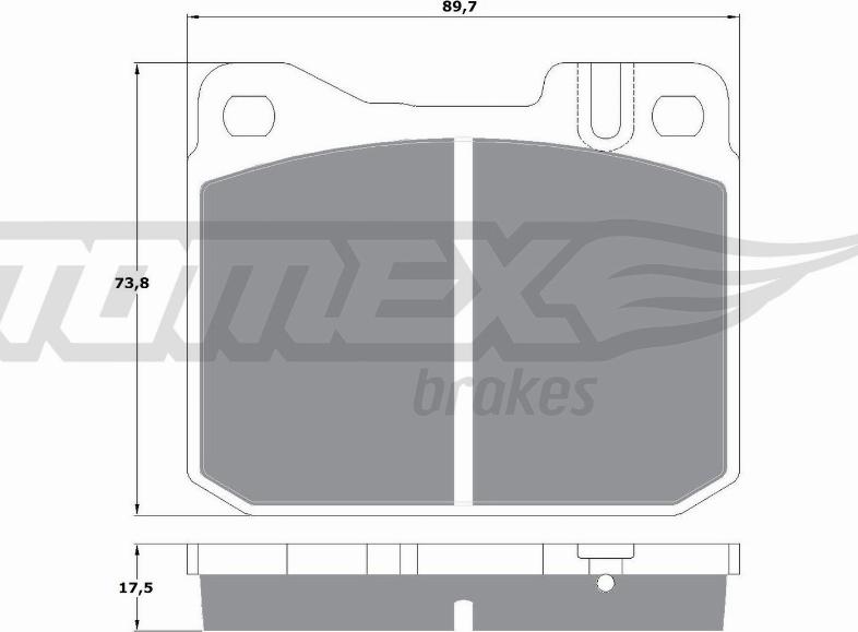 TOMEX brakes TX 10-222 - Гальмівні колодки, дискові гальма autocars.com.ua