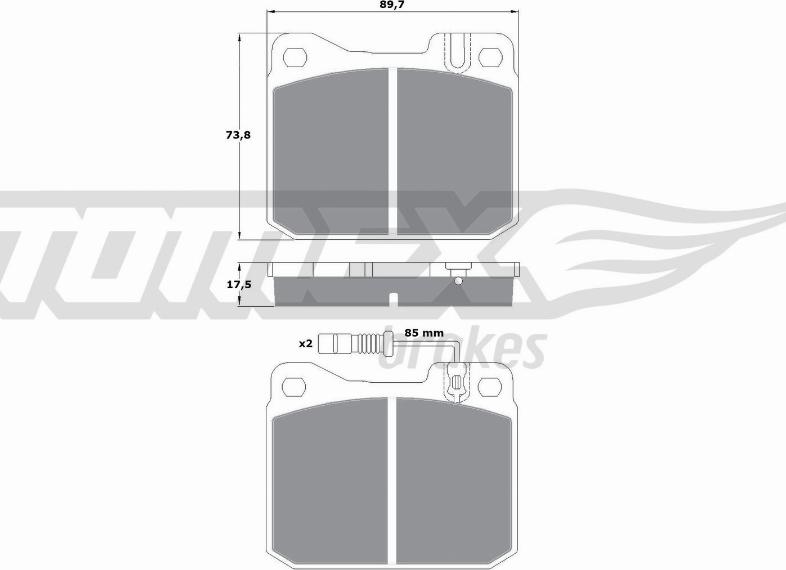 TOMEX brakes TX 10-223 - Тормозные колодки, дисковые, комплект autodnr.net