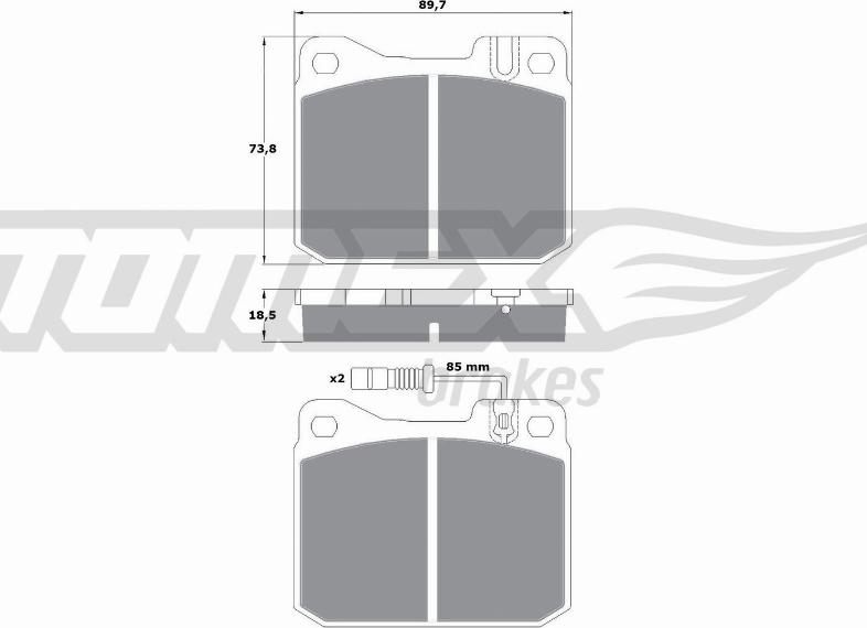 TOMEX brakes TX 10-225 - Тормозные колодки, дисковые, комплект autodnr.net