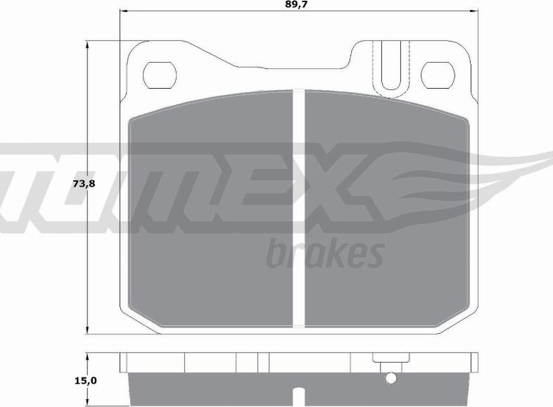 TOMEX brakes TX 10-22 - Гальмівні колодки, дискові гальма autocars.com.ua