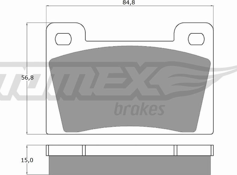 TOMEX brakes TX 10-26 - Гальмівні колодки, дискові гальма autocars.com.ua