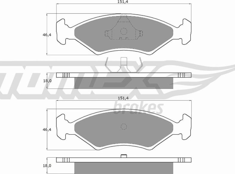 TOMEX brakes TX 10-28 - Гальмівні колодки, дискові гальма autocars.com.ua