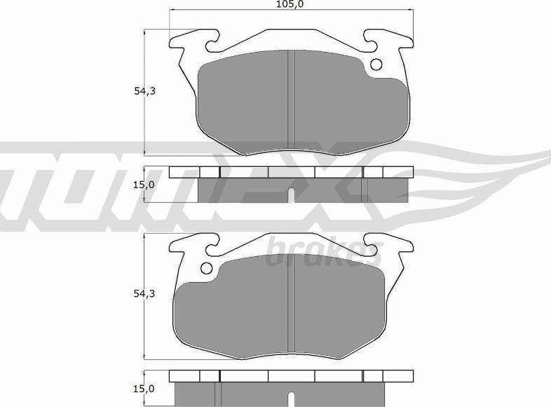 TOMEX brakes TX 10-35 - Гальмівні колодки, дискові гальма autocars.com.ua