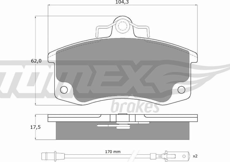 TOMEX brakes TX 10-361 - Гальмівні колодки, дискові гальма autocars.com.ua
