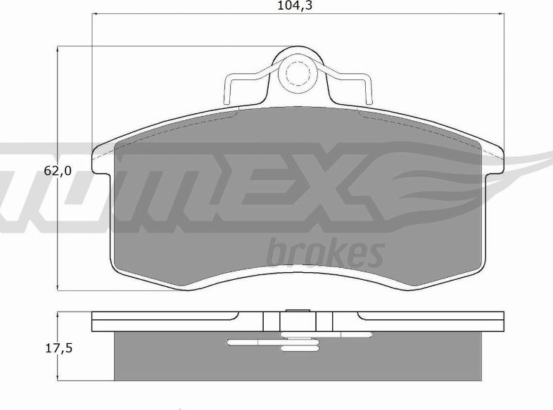 TOMEX brakes TX 10-36 - Тормозные колодки, дисковые, комплект autodnr.net