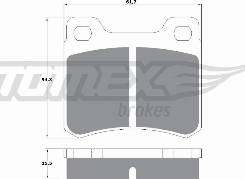 TOMEX brakes TX 10-371 - Гальмівні колодки, дискові гальма autocars.com.ua