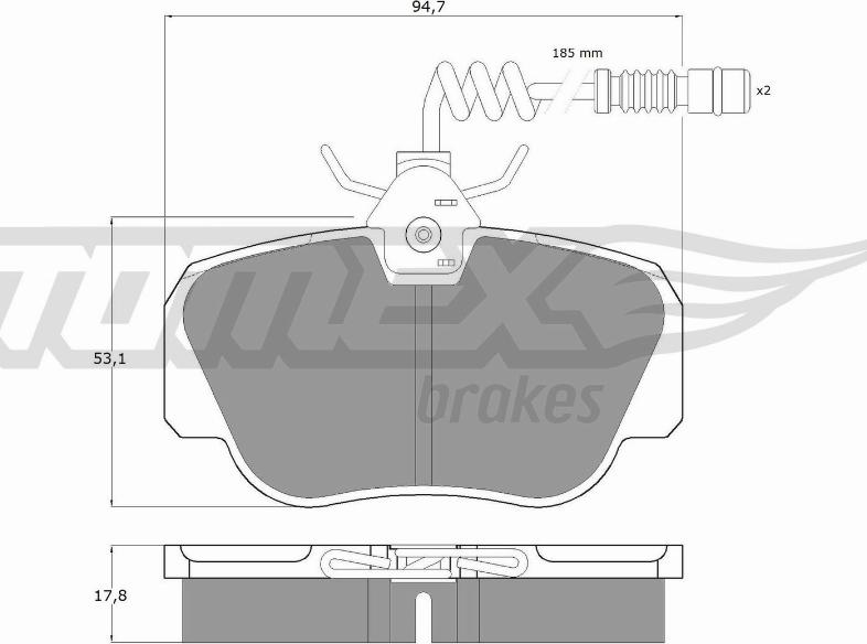 TOMEX brakes TX 10-381 - Гальмівні колодки, дискові гальма autocars.com.ua