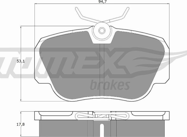 TOMEX brakes TX 10-38 - Гальмівні колодки, дискові гальма autocars.com.ua