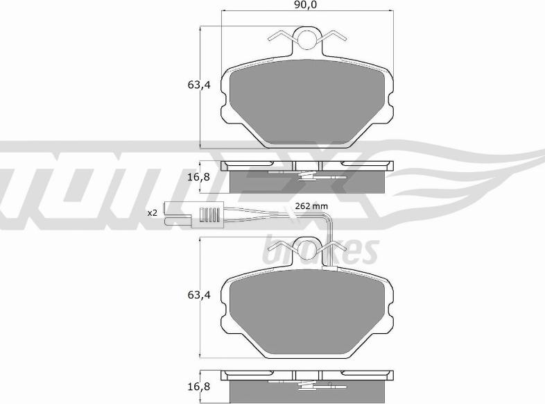 TOMEX brakes TX 10-391 - Гальмівні колодки, дискові гальма autocars.com.ua