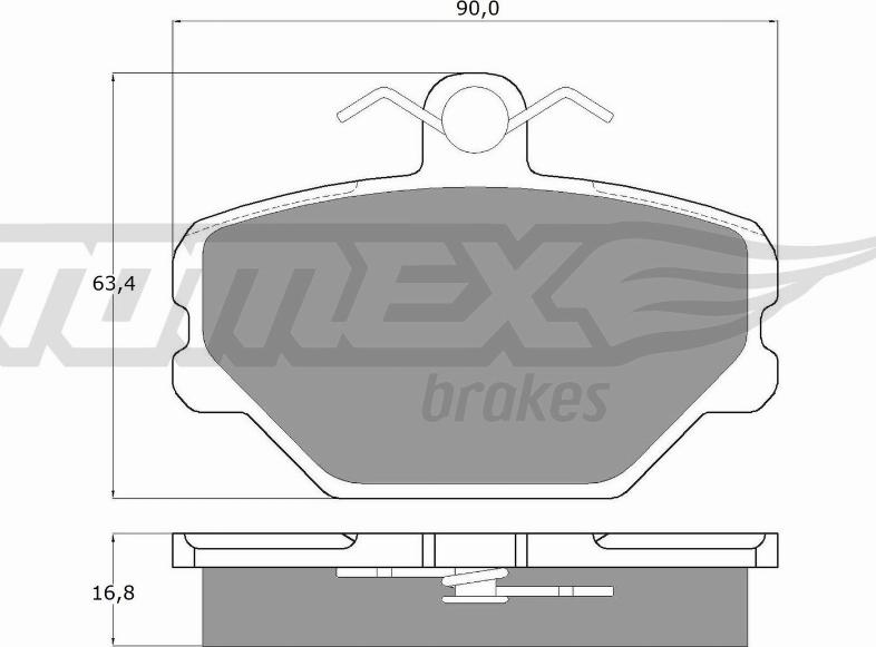 TOMEX brakes TX 10-39 - Гальмівні колодки, дискові гальма autocars.com.ua