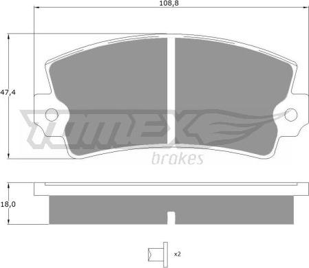 TOMEX brakes TX 10-434 - Тормозные колодки, дисковые, комплект autodnr.net