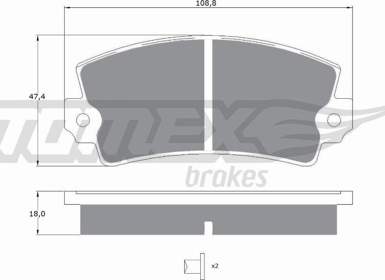 TOMEX brakes TX 10-434 - Тормозные колодки, дисковые, комплект autodnr.net