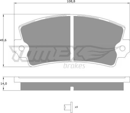 TOMEX brakes TX 10-43 - Гальмівні колодки, дискові гальма autocars.com.ua