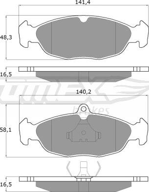 TOMEX brakes TX 10-49 - Гальмівні колодки, дискові гальма autocars.com.ua