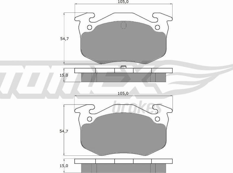 TOMEX brakes TX 10-501 - Гальмівні колодки, дискові гальма autocars.com.ua