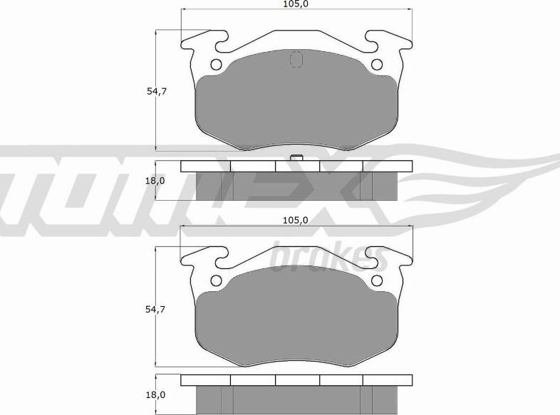 TOMEX brakes TX 10-50 - Гальмівні колодки, дискові гальма autocars.com.ua