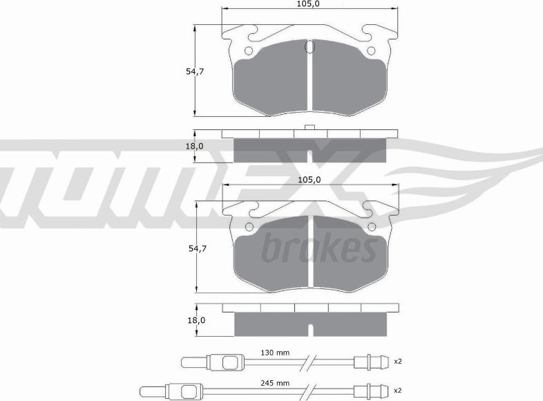 TOMEX brakes TX 10-511 - Тормозные колодки, дисковые, комплект autodnr.net