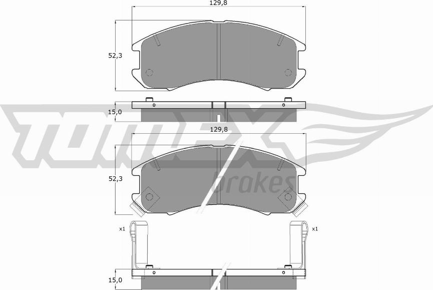 TOMEX brakes TX 10-56 - Гальмівні колодки, дискові гальма autocars.com.ua