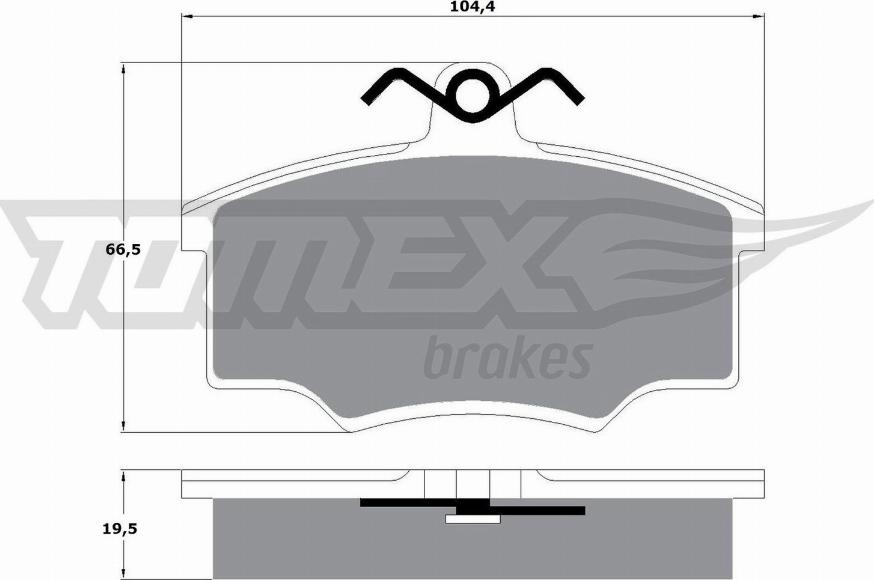 TOMEX brakes TX 10-57 - Тормозные колодки, дисковые, комплект autodnr.net