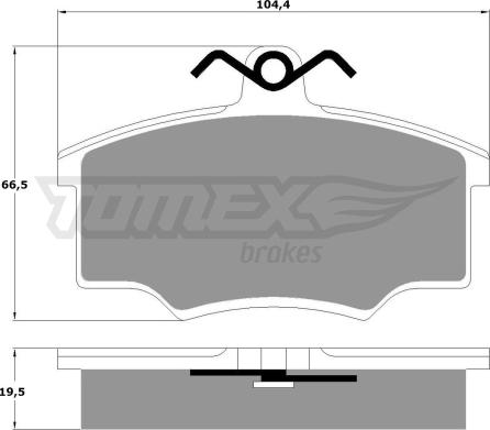 TOMEX brakes TX 10-57 - Тормозные колодки, дисковые, комплект autodnr.net