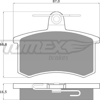 TOMEX brakes TX 10-62 - Гальмівні колодки, дискові гальма autocars.com.ua