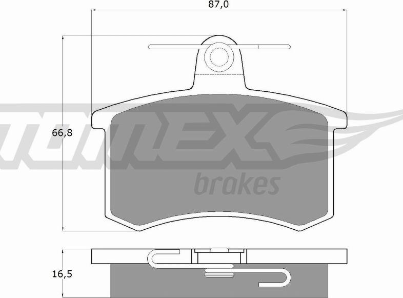 TOMEX brakes TX 10-62 - Гальмівні колодки, дискові гальма autocars.com.ua