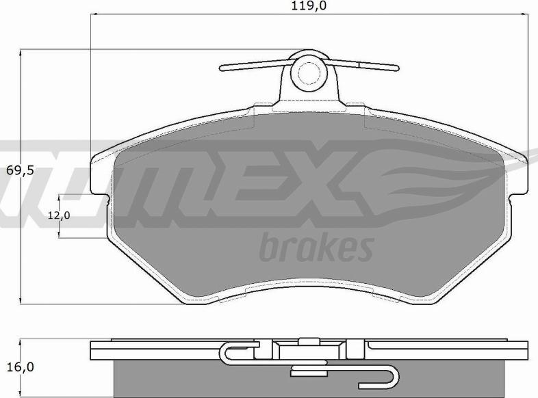 TOMEX brakes TX 10-63 - Тормозные колодки, дисковые, комплект autodnr.net