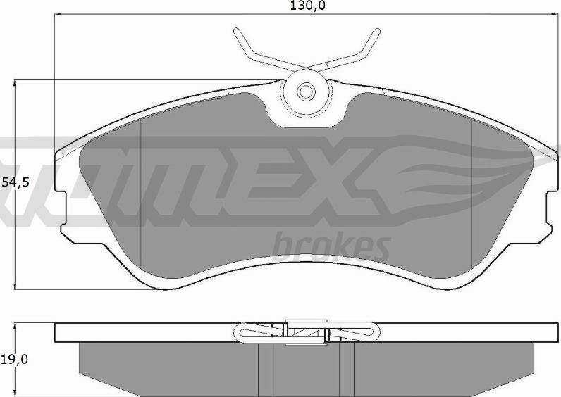 TOMEX brakes TX 10-65 - Гальмівні колодки, дискові гальма autocars.com.ua