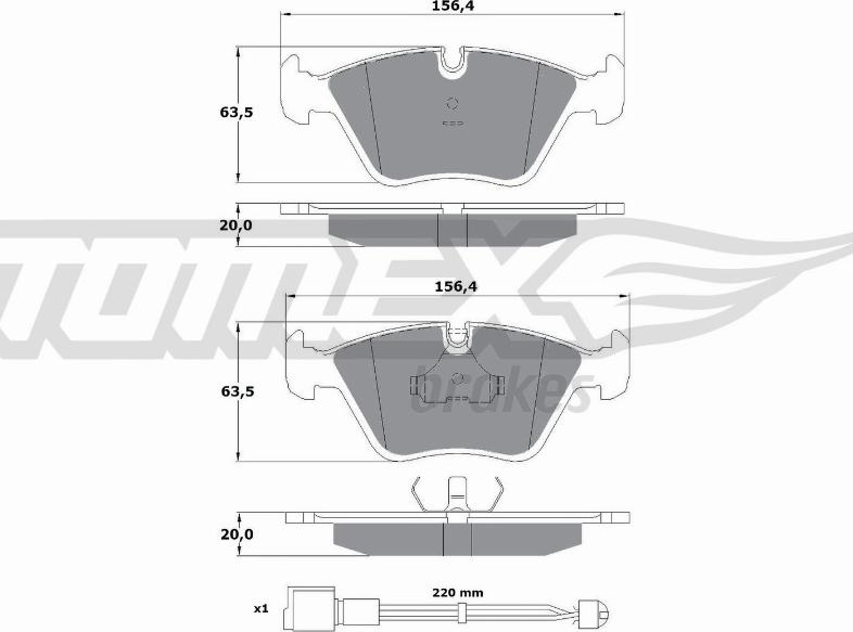 TOMEX brakes TX 10-691 - Гальмівні колодки, дискові гальма autocars.com.ua