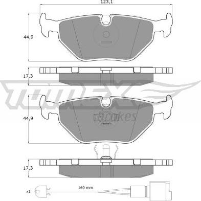 TOMEX brakes TX 10-701 - Тормозные колодки, дисковые, комплект autodnr.net