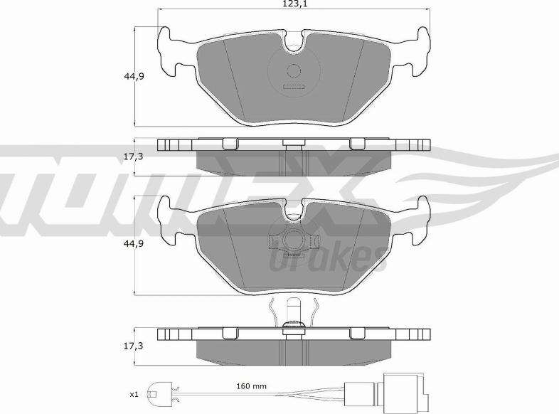 TOMEX brakes TX 10-701 - Гальмівні колодки, дискові гальма autocars.com.ua