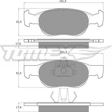 TOMEX brakes TX 10-71 - Гальмівні колодки, дискові гальма autocars.com.ua