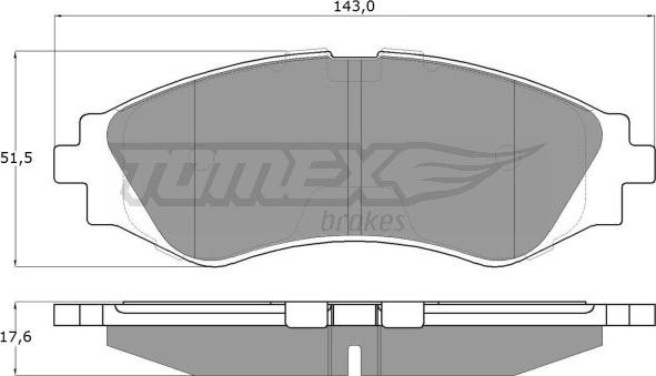 TOMEX brakes TX 10-74 - Гальмівні колодки, дискові гальма autocars.com.ua