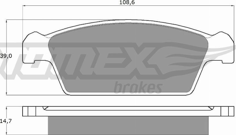 TOMEX brakes TX 10-75 - Гальмівні колодки, дискові гальма autocars.com.ua