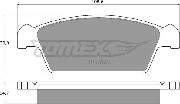 TOMEX brakes TX 10-75 - Гальмівні колодки, дискові гальма autocars.com.ua