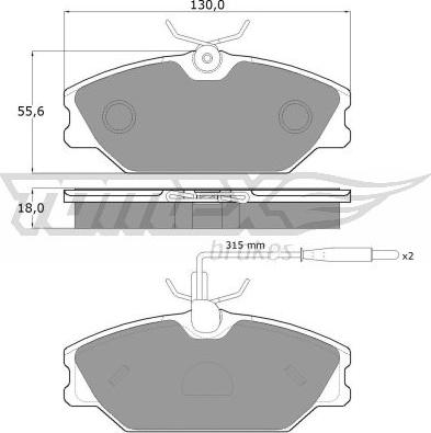 TOMEX brakes TX 10-76 - Гальмівні колодки, дискові гальма autocars.com.ua