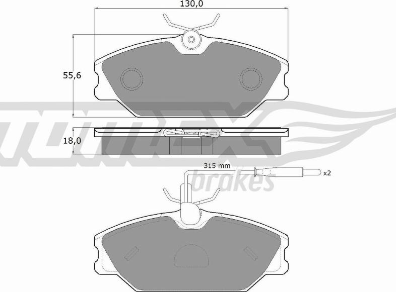 TOMEX brakes TX 10-76 - Гальмівні колодки, дискові гальма autocars.com.ua