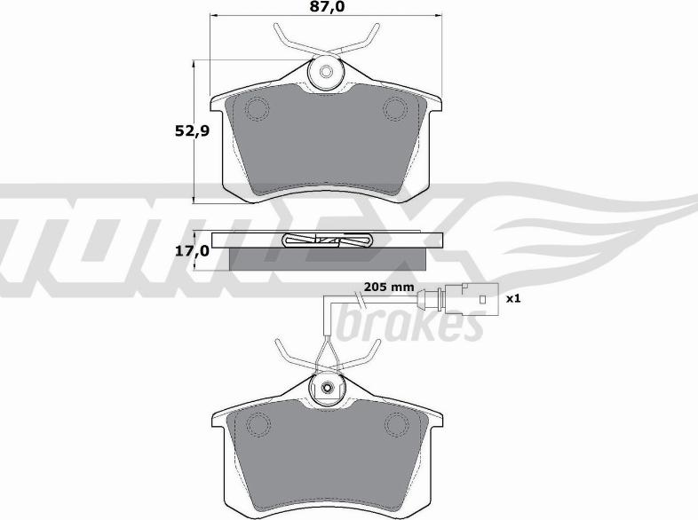 TOMEX brakes TX 10-782 - Тормозные колодки, дисковые, комплект autodnr.net